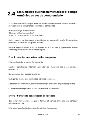 Aprende el campo armónico - los 5 errores