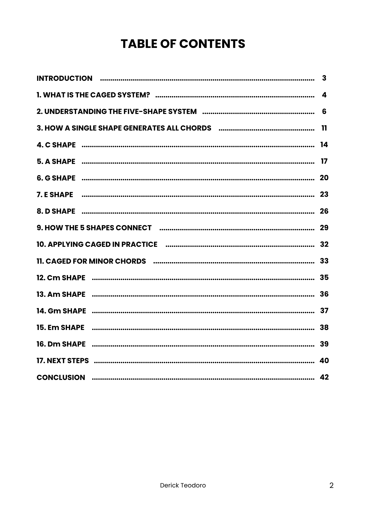 ebook-master-the-caged-table-of-contents